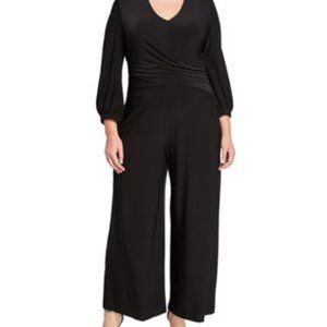 Black ruched jumpsuit